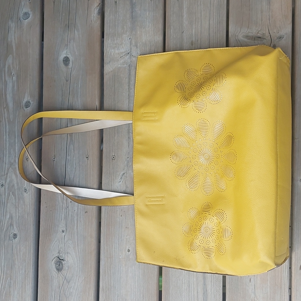 Vegan leather tote